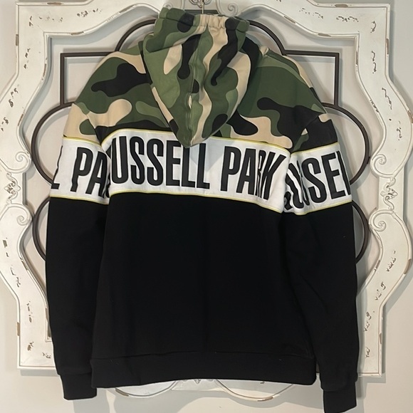 RUSSELL PARK CAMOUFLAGE SWEATSHIRT BLACK/GREEN/TAN SIZE EXTRA LARGE - Picture 8 of 11